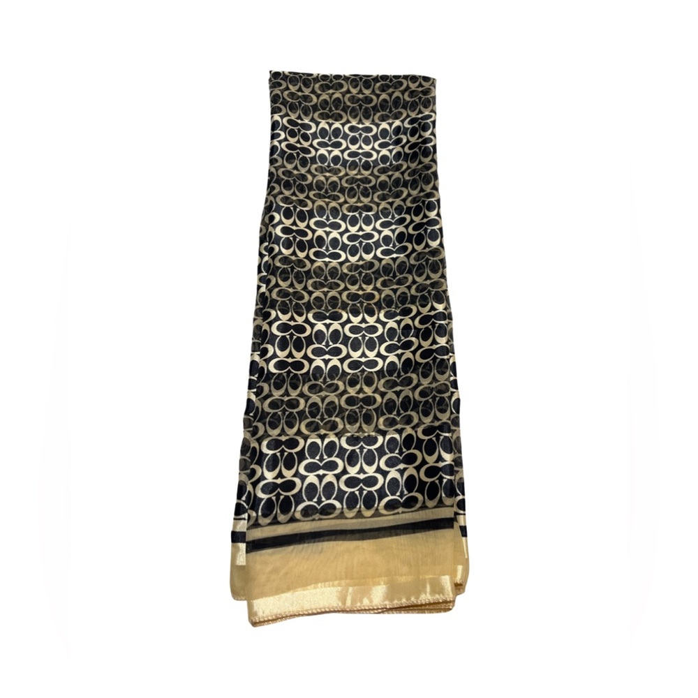 COACH Vintage Signature Print Silk Square Scarf, Like New
